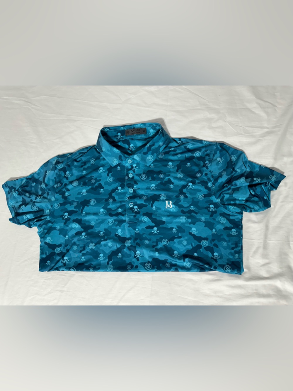 G/FORE Golf Teal Camo Performance Polo
